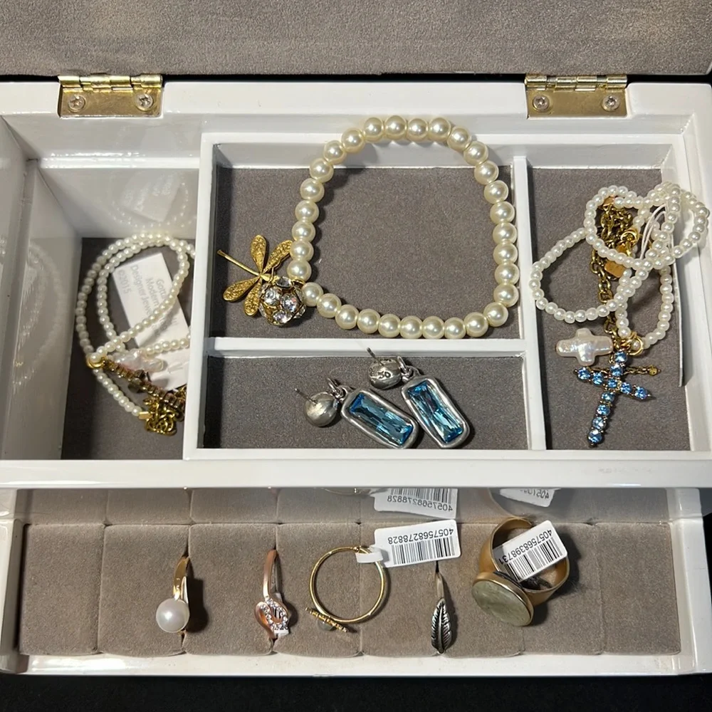 gloss white piano jewelry box